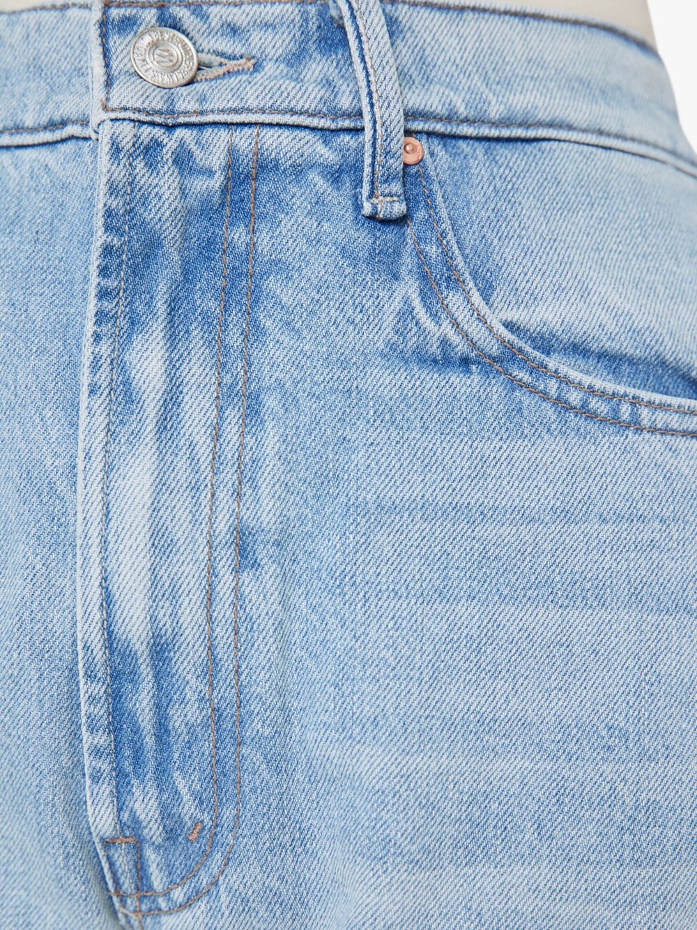 Mother Jeans The Half Pipe Blue High-Rise Straight Jeans This Is How I Roll - Picture 6 of 9